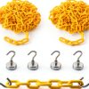 Yellow Plastic Safety Barrier Chain 2PCS 13ft Dock Kit by Reliabe1st-0