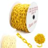 Yellow Plastic Safety Barrier Chain 126ft Magnetic Hooks Reliable1st-4