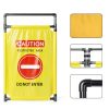 Safety Barricade ACTREY 3-Panel PVC Frame 5.8FT Yellow Do Not Enter-2