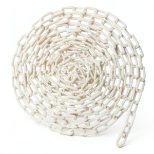 White Plastic Chain 50ft High Visibility SEVSTATWK Chain Barrier-0