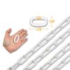 60 Feet Plastic Barrier Chain White,1.5-Inch Link Diameter Safety Barrier Chain，Large Plastic Chain，6MM Plastic Barrier Chain，Plastic Chain Links-1