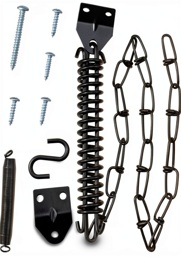 Black Zinc Storm Door Chain Lock 1 Piece by GWYAN-0