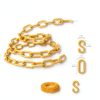 Plastic Chain 200Ft Yellow Safety Barrier with S-Hooks by DrawPies-2