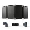 Safety Barricade 4 Panels 7.8FT Black Foldable Security Gate by ACTREY-6