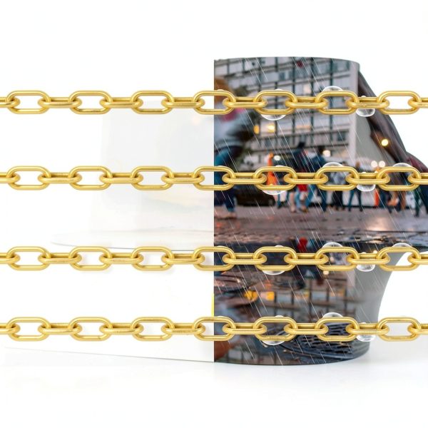 Plastic Chain 200Ft Yellow Safety Barrier with S-Hooks by DrawPies-3