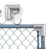 Acrux7 8 Pack Aluminum Chain Link Fence Gate Corners for 1-3/8" x 1-3/8" Outdoor Diameter Pipe, Chain Link Fence Parts Gate Elbow, Pressed Gate Corner, Bolts and Nuts Included-5