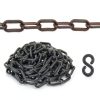 PATIKIL Black Plastic Chain, 10 ft 6mm Safety Barrier Chain for Crowd Control, Queue Line, Parking, Fence, Gate, Concert, Construction Site and Decoration-1