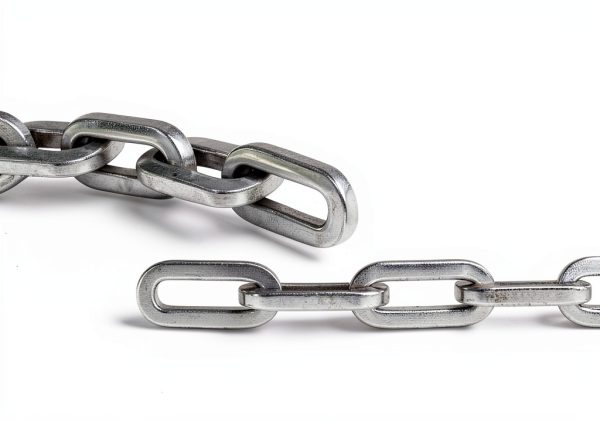 Security Chain OKG 2ft 1/4" Thick Outdoor Gate Chain Silver Anti-Cut-3