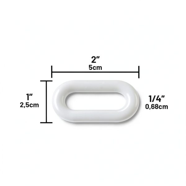 FlexiLink Plastic Chain by Insel – 2" UV Link, 10‑Ft Red White Blue-6