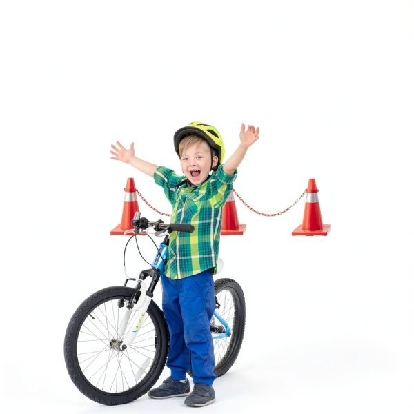 Plastic Traffic Chain 64ft with 12 Red White Cone Connectors Xuhal-3