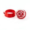 Plastic Safety Chain Barrier 32 Feet with 6 Cone Connectors, Traffic Chain Links for Driveway Parking, Crowd Control, Red & White-2