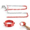 Plastic Traffic Chain 64ft with 12 Red White Cone Connectors Xuhal-1