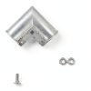 Acrux7 8 Pack Aluminum Chain Link Fence Gate Corners for 1-3/8" x 1-3/8" Outdoor Diameter Pipe, Chain Link Fence Parts Gate Elbow, Pressed Gate Corner, Bolts and Nuts Included-4
