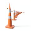 Plastic Traffic Chain 64ft with 12 Red White Cone Connectors Xuhal-4