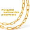 60 Feet Plastic Barrier Chain White,1.5-Inch Link Diameter Safety Barrier Chain，Large Plastic Chain，6MM Plastic Barrier Chain，Plastic Chain Links-3