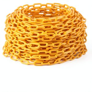 Plastic Chain 200Ft Yellow Safety Barrier with S-Hooks by DrawPies-0