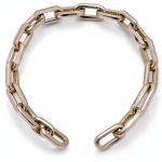 Security Chain OKG 2ft 1/4" Thick Outdoor Gate Chain Silver Anti-Cut-0