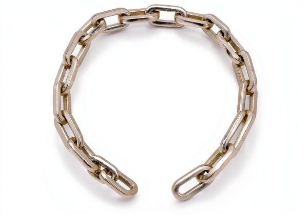 Security Chain OKG 2ft 1/4" Thick Outdoor Gate Chain Silver Anti-Cut-0