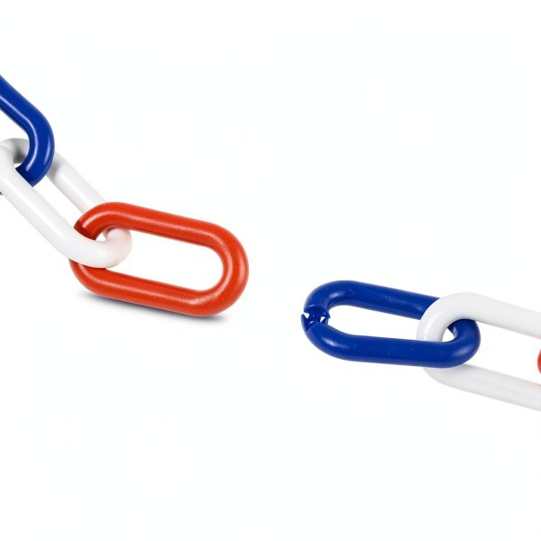 FlexiLink Plastic Chain by Insel – 2" UV Link, 10‑Ft Red White Blue-2