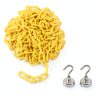 Reliabe1st Yellow Plastic Safety Barrier Chain (13 Feet) with 2 Magnetic Hooks | Loading Dock Kit | Caution Security Chain Safety Chain for Crowd Control, Construction Site | Safety Barrier-3