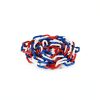 FlexiLink Plastic Chain by Insel – 2" UV Link, 10‑Ft Red White Blue-0