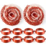 Plastic Traffic Chain 64ft with 12 Red White Cone Connectors Xuhal-0