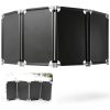 Safety Barricade 4 Panels 7.8FT Black Foldable Security Gate by ACTREY-0