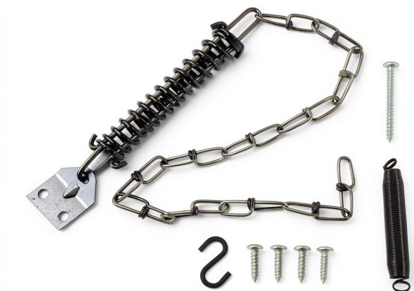 Black Zinc Storm Door Chain Lock 1 Piece by GWYAN-1