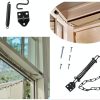 Black Zinc Storm Door Chain Lock 1 Piece by GWYAN-2