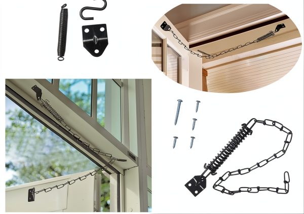 Black Zinc Storm Door Chain Lock 1 Piece by GWYAN-2