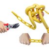 Yellow Plastic Chain 25ft, 1.42" Link, High Visibility Plastic Chain Barrier for Crowd Control, Parking Lot, Driveway, Construction, Fence, Indoor & Outdoor-5