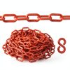PATIKIL Plastic Chain Links, 32 Foot 1/4inch(6mm) Red Plastic Chains for Barriers, Crowd Control, Queue Lines, Parking, Fences, Gate, Concerts, and Decoration-2