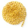 Yellow Plastic Chain 25ft, 1.42" Link, High Visibility Plastic Chain Barrier for Crowd Control, Parking Lot, Driveway, Construction, Fence, Indoor & Outdoor-0